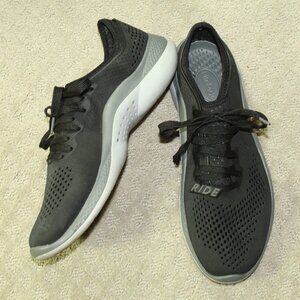 Crocs Mens Size 9 Literide 360 Pacer 206715 Black Casual Shoes Sneakers